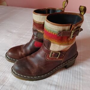 Doc Marten Pendleton Collab Leather & Wool Boots